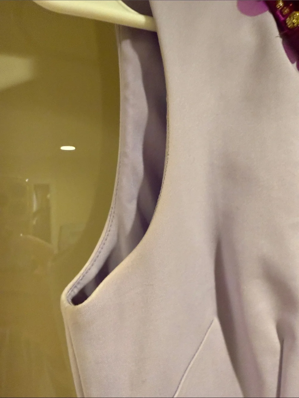 kate spade Lavender and Red Sleeveless Mini Dress with Embellished Collar